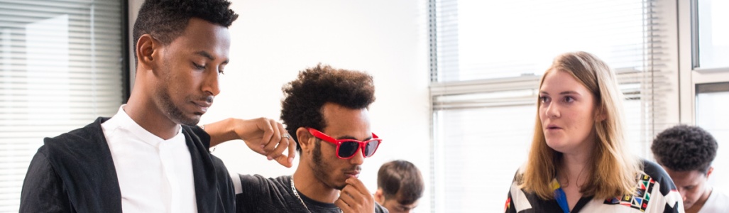 Young people at a drama rehearsal